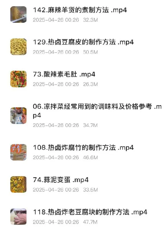 精品凉拌菜系列热卤系列课程 课程